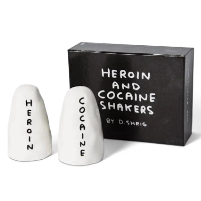 Cocaine And Heroin Salt And Pepper Shakers By David Shrigley 3 Cocaine And Heroin Salt And Pepper Shakers By David Shrigley