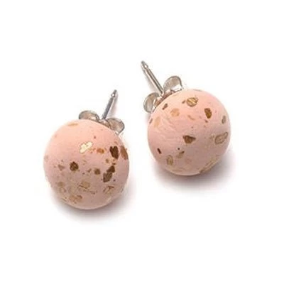 Emily Green Stud Earrings - Blush Gold 3 Emily Green Stud Earrings - Blush Gold