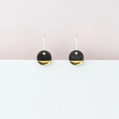 Erin Lightfoot Porcelain Earrings - Black Spots 3 Erin Lightfoot Porcelain Earrings - Black Spots