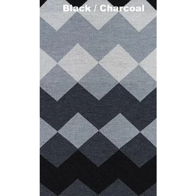 Otto & Spike - Harlequin Merino Scarf (Black & Charcoal) 3 Otto & Spike - Harlequin Merino Scarf (Black & Charcoal)