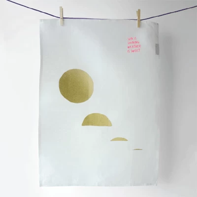 Skimming Stone Tea Towel - Sun 3 Skimming Stone Tea Towel - Sun