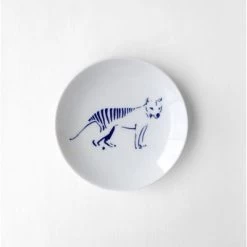 Skimming Stones Porcelain Mamezara Plate - Tasmanian Tiger