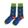 Socks - Blue & Green Zigzag -Record Store socks blue green zigzag 406980 600x