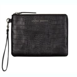 Status Anxiety Clutch Mini Fixation - Black Croc